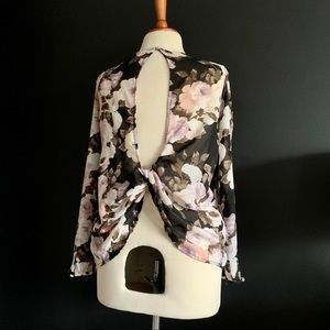 🦋 3 for $20 Open Back Crisscross Sheer Blouse